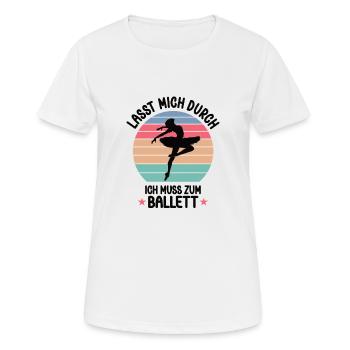 Balletttänzerin Ballett Mädchen Ballerina Ballet - Frauen T-Shirt atmungsaktiv - Weiß - Vorne - AI Model Female 172 dark (172cm)