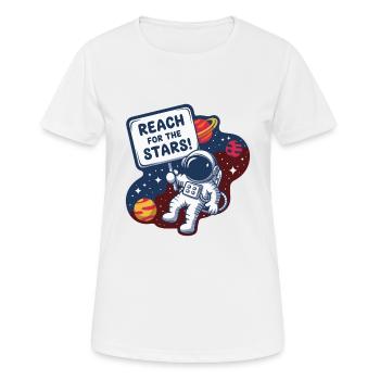 VISEZ LES ÉTOILES - T-shirt respirant Femme - blanc - Devant - AI Model Female 172 dark (172cm)
