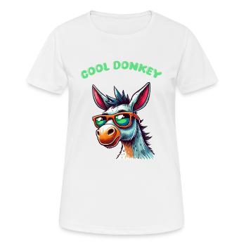 Donkey Comic Cool - Women's Breathable T-Shirt - white - Front - AI Model Female 172 dark (172cm)