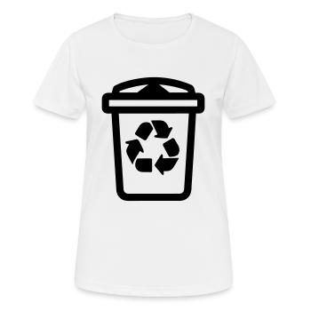 poubelle - T-shirt respirant Femme - blanc - Devant - AI Model Female 172 dark (172cm)