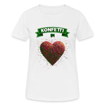 confettis carnaval carnaval design amusant - T-shirt respirant Femme - blanc - Devant - AI Model Female 172 dark (172cm)
