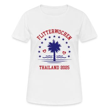 Flitterwochen Thailand 2025 Hochzeitsreise - Frauen T-Shirt atmungsaktiv - Weiß - Vorne - AI Model Female 172 dark (172cm)