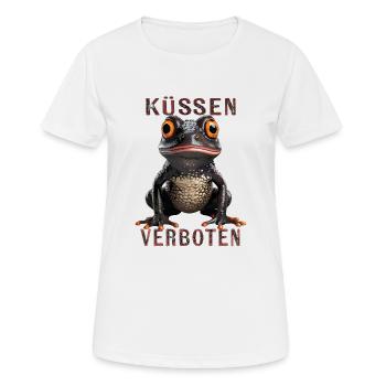 FROG KISSING FORBIDDEN - Women's Breathable T-Shirt - white - Front - AI Model Female 172 dark (172cm)
