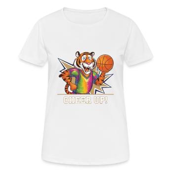 BASKET-BALL - T-shirt respirant Femme - blanc - Devant - AI Model Female 172 dark (172cm)