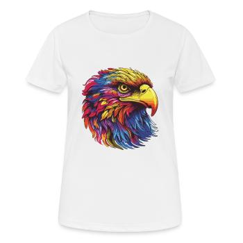 Portrait d’aigle - T-shirt respirant Femme - blanc - Devant - AI Model Female 172 dark (172cm)
