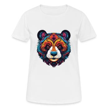 Panda Portrait - Frauen T-Shirt atmungsaktiv - Weiß - Vorne - AI Model Female 172 dark (172cm)