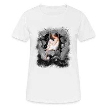 mystisch Märchen Märchenfigur Mädchen Fee Elfe - Frauen T-Shirt atmungsaktiv - Weiß - Vorne - AI Model Female 172 dark (172cm)