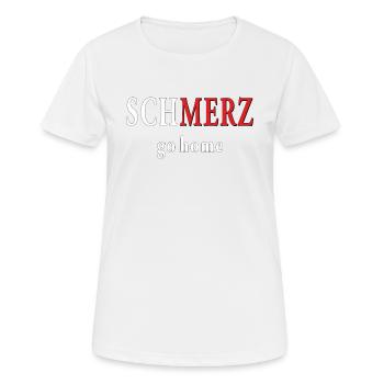 DOULEUR rentrer à la maison - T-shirt respirant Femme - blanc - Devant - AI Model Female 172 dark (172cm)