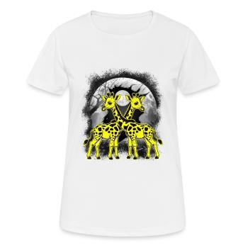 Giraffe Giraffen Kind Kinder - Frauen T-Shirt atmungsaktiv - Weiß - Vorne - AI Model Female 172 dark (172cm)