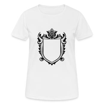Wappen Leer - Frauen T-Shirt atmungsaktiv - Weiß - Vorne - AI Model Female 172 dark (172cm)