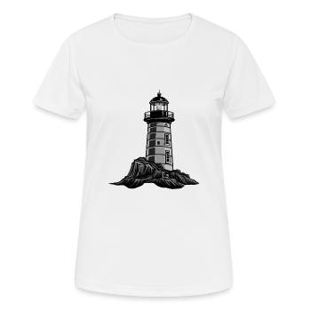 Leuchtturm - Frauen T-Shirt atmungsaktiv - Weiß - Vorne - AI Model Female 172 dark (172cm)