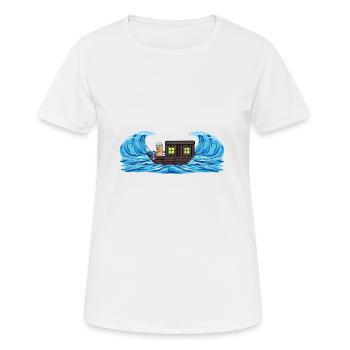 Voyage d’aventure Bateau de cacahuètes Excursion Voyageur - T-shirt respirant Femme - blanc - Devant - AI Model Female 172 dark (172cm)