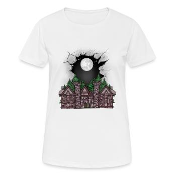 Château médiéval forteresse enfants enfant conte de fées - T-shirt respirant Femme - blanc - Devant - AI Model Female 172 dark (172cm)