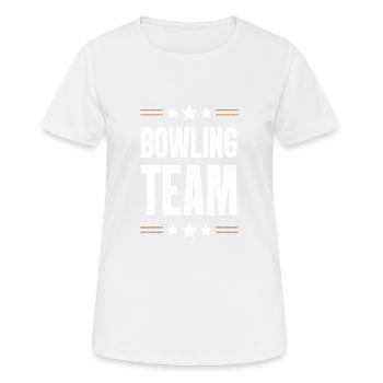 Bowling Team - Frauen T-Shirt atmungsaktiv - Weiß - Vorne - AI Model Female 172 dark (172cm)
