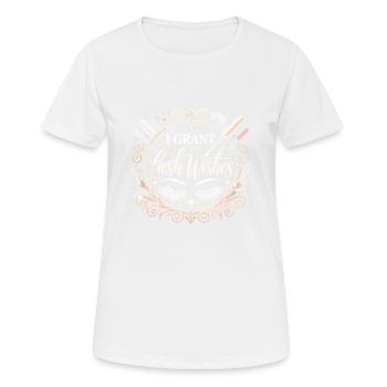 Ich erfülle Wimpernwünsche - Frauen T-Shirt atmungsaktiv - Weiß - Vorne - AI Model Female 172 dark (172cm)