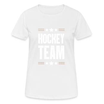 Hockey Team - Women's Breathable T-Shirt - white - Front - AI Model Female 172 dark (172cm)
