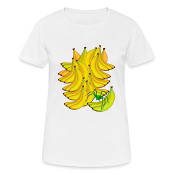 Banane Bananen Obst Exotisch Frucht Spinne - Frauen T-Shirt atmungsaktiv - Weiß - Vorne - AI Model Female 172 dark (172cm)