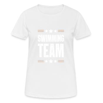 Swimming Team - Women's Breathable T-Shirt - white - Front - AI Model Female 172 dark (172cm)