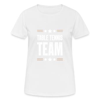 Table Tennis Team - Frauen T-Shirt atmungsaktiv - Weiß - Vorne - AI Model Female 172 dark (172cm)