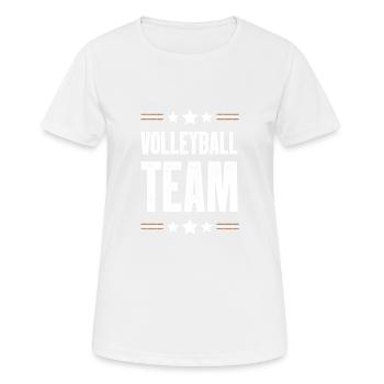 Volleyball Team - Frauen T-Shirt atmungsaktiv - Weiß - Vorne - AI Model Female 172 dark (172cm)