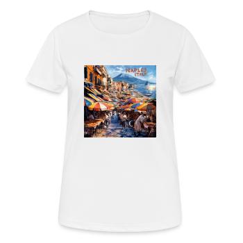 Naples, Italie - T-shirt respirant Femme - blanc - Devant - AI Model Female 172 dark (172cm)