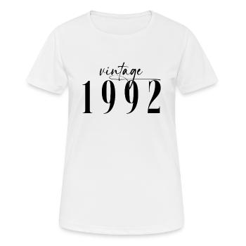 Vintage 1992 Birthday Minimalist Elegant - Women's Breathable T-Shirt - white - Front - AI Model Female 172 dark (172cm)
