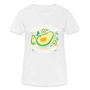 Ja, ich bin fett, aber ich bin gut fett - Frauen T-Shirt atmungsaktiv - Weiß - Vorne - AI Model Female 172 dark (172cm)