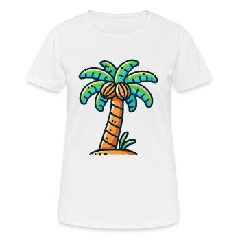 palmier - T-shirt respirant Femme - blanc - Devant - AI Model Female 172 dark (172cm)