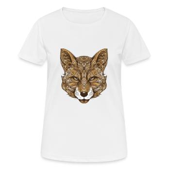 Portrait de renard - T-shirt respirant Femme - blanc - Devant - AI Model Female 172 dark (172cm)