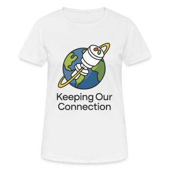 UNSERE VERBINDUNG AUFRECHTERHALTEN - Frauen T-Shirt atmungsaktiv - Weiß - Vorne - AI Model Female 172 dark (172cm)