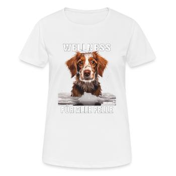 DOG WELLNESS FOR ALL COATS - Women's Breathable T-Shirt - white - Front - AI Model Female 172 dark (172cm)