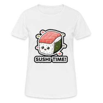 SUSHI-ZEIT - Frauen T-Shirt atmungsaktiv - Weiß - Vorne - AI Model Female 172 dark (172cm)