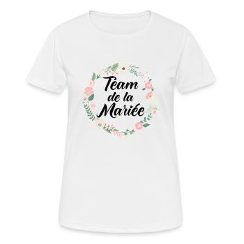 EVJF Team De La Mariée Future Mariée Bride équipe - T-shirt respirant Femme - blanc - Devant - AI Model Female 172 dark (172cm)