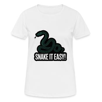 SCHLANGE ES EINFACH - Frauen T-Shirt atmungsaktiv - Weiß - Vorne - AI Model Female 172 dark (172cm)