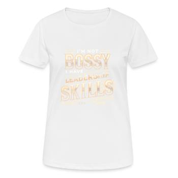 Ich bin nicht herrisch, ich habe - Frauen T-Shirt atmungsaktiv - Weiß - Vorne - AI Model Female 172 dark (172cm)