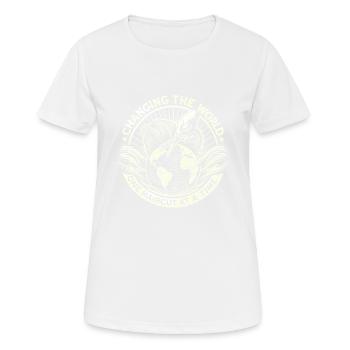 Die Welt mit einem Haarschnitt nach dem anderen - Frauen T-Shirt atmungsaktiv - Weiß - Vorne - AI Model Female 172 dark (172cm)