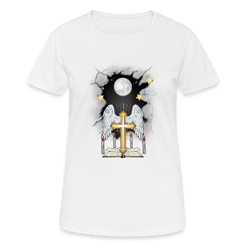 Kirche Kreuz Kreuze Kruzifix - Frauen T-Shirt atmungsaktiv - Weiß - Vorne - AI Model Female 172 dark (172cm)