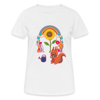 Écureuil Enfant Enfants - T-shirt respirant Femme - blanc - Devant - AI Model Female 172 dark (172cm)