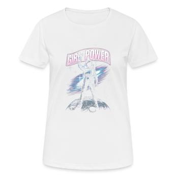 Le pouvoir des filles Fraune Power - T-shirt respirant Femme - blanc - Devant - AI Model Female 172 dark (172cm)