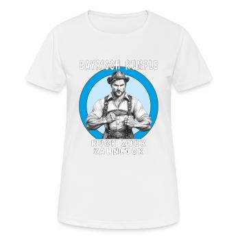 HOMME BAVAROIS GRONDEMENT EN UN RIEN DE TEMPS À L’ÉCART DES DENTS - T-shirt respirant Femme - blanc - Devant - AI Model Female 172 dark (172cm)