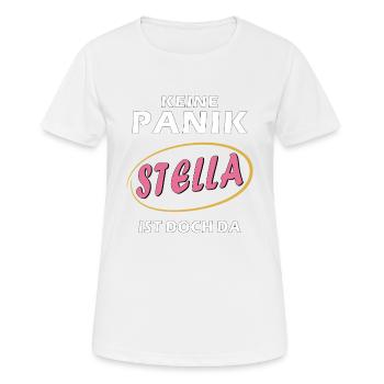KEINE PANIK STELLA IST DOCH DA - Frauen T-Shirt atmungsaktiv - Weiß - Vorne - AI Model Female 172 dark (172cm)