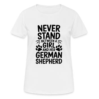 German Shepherd Saying German Shepherd Gift - Women's Breathable T-Shirt - white - Front - AI Model Female 172 dark (172cm)