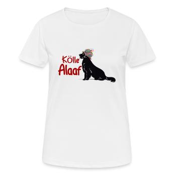 Kölle Alaaf Hund Kölle Alaaf Dog - Frauen T-Shirt atmungsaktiv - Weiß - Vorne - AI Model Female 172 dark (172cm)