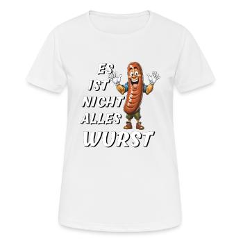 IL N’Y A PAS QUE DES SAUCISSES - T-shirt respirant Femme - blanc - Devant - AI Model Female 172 dark (172cm)