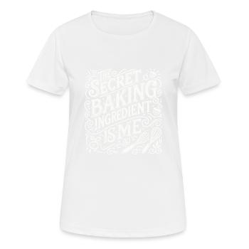 Die geheime Zutat zum Backen bin ich - Frauen T-Shirt atmungsaktiv - Weiß - Vorne - AI Model Female 172 dark (172cm)