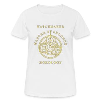 HORLOGER HORLOGER MAÎTRE DES SECONDES - T-shirt respirant Femme - blanc - Devant - AI Model Female 172 dark (172cm)