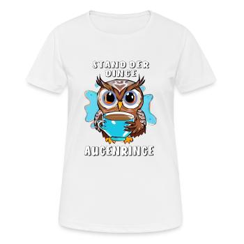 OWL STATE OF AFFAIRS DARK CIRCLES - Women's Breathable T-Shirt - white - Front - AI Model Female 172 dark (172cm)
