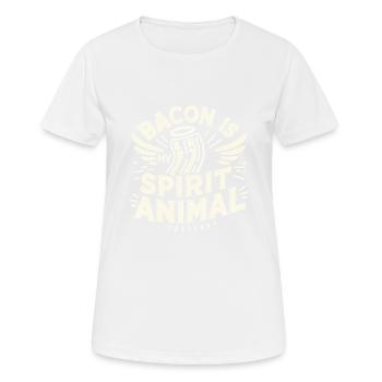 Speck ist mein Seelentier - Frauen T-Shirt atmungsaktiv - Weiß - Vorne - AI Model Female 172 dark (172cm)