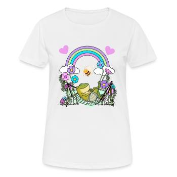 Frosch Frösche Kinder Kind - Frauen T-Shirt atmungsaktiv - Weiß - Vorne - AI Model Female 172 dark (172cm)