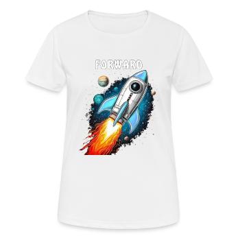 ROCKET MARS FORWARD - Women's Breathable T-Shirt - white - Front - AI Model Female 172 dark (172cm)
